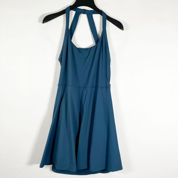 Halara Backless Twisted Active Dress Easy Peezy Majolica Blue‎ XL Longer Length - Picture 2 of 10